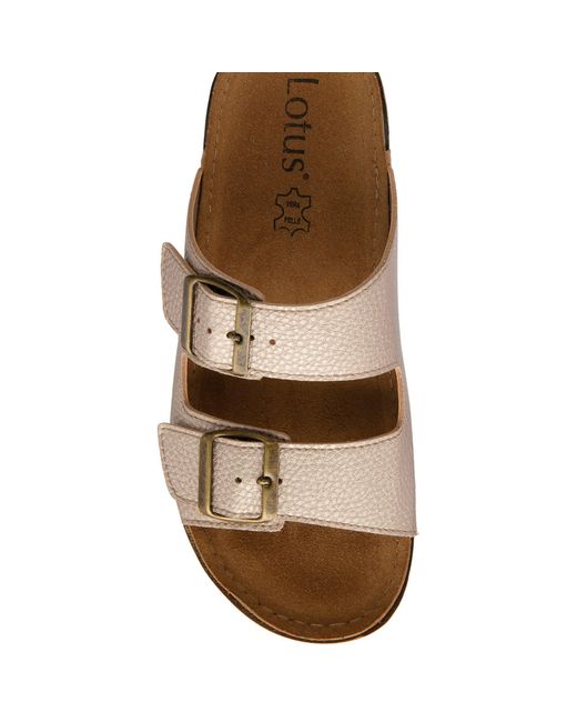 Lotus Shoes Brown Rome Flat Sandal