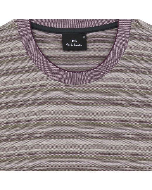 Paul Smith Gray Stripe T-Shirt for men