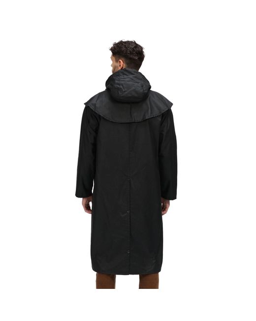 Regatta Black Cranbrook Wax Cotton Riding Quilted Jacket for men