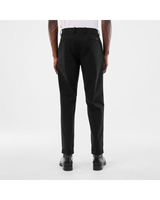 Roberto Ricci Designs Black Surflex Technical Stretch Modern Tailored Fit Chinos for men