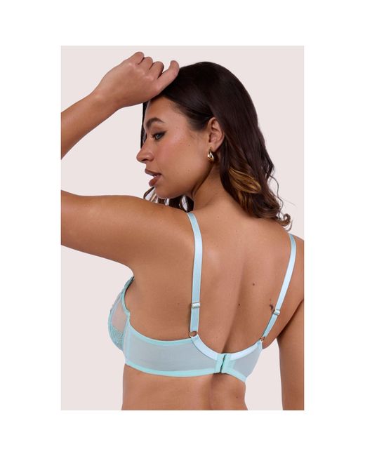 Playful Promises Green Valerie Embroidery & Mesh Plunge Bra