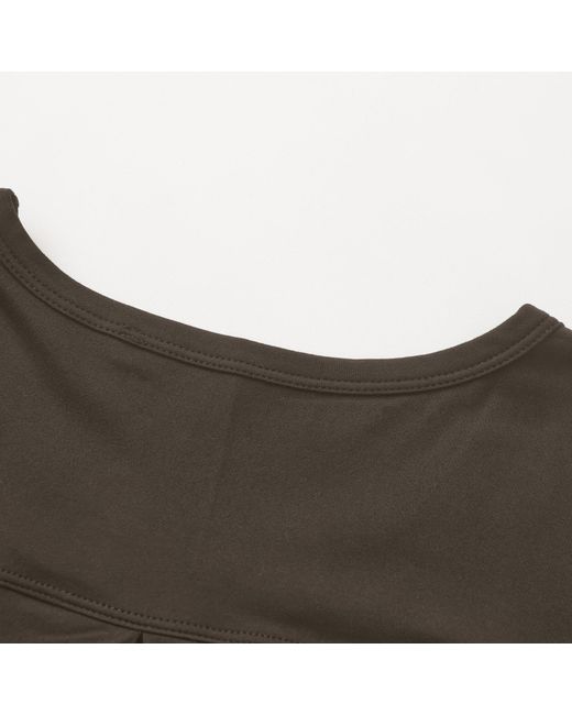 La Gear Brown Essential Pleat-Back T-Shirt