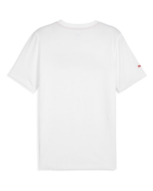 PUMA White Ess Logo Regular Fit T-Shirt for men