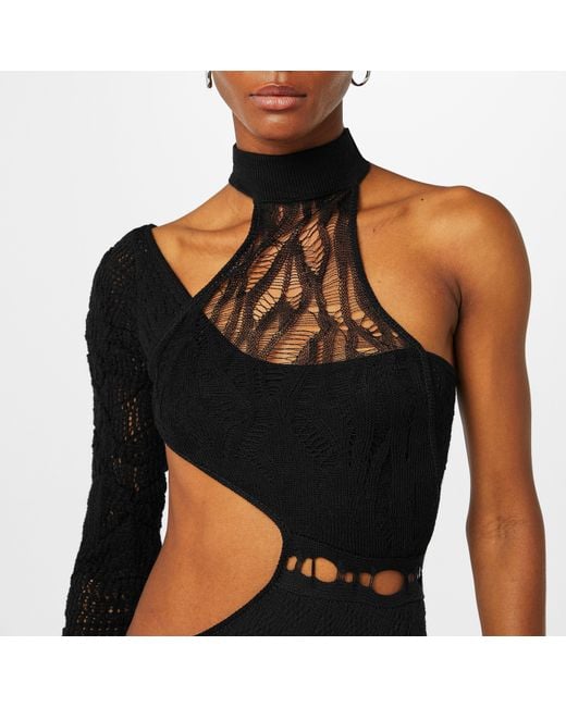 Roberta Einer Black Adhel Lace Mini Dress