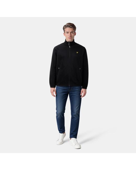 Lyle & Scott Black Long Sleeve Zip Harrington Jacket for men