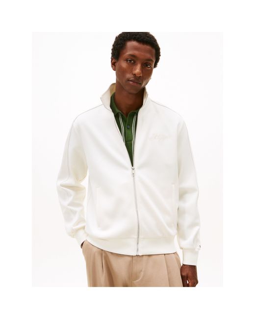Tommy Hilfiger White Modern Ath Full Zip Fleece for men