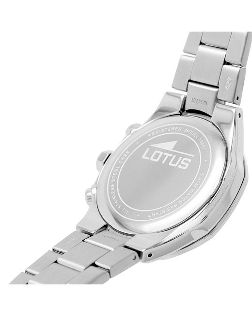 Lotus Metallic Stainless Steel Sports Quartz Watch