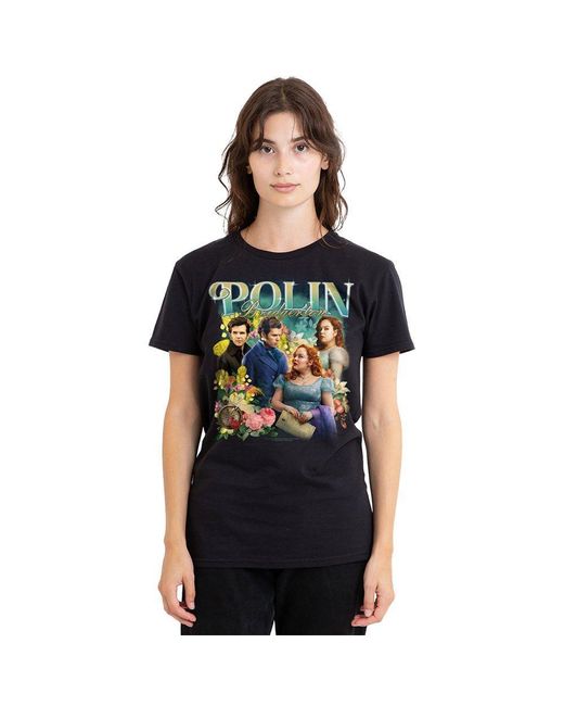 Bridgerton Black Polin Vintage T-Shirt Bla