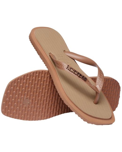 Havaianas Natural Top Square Fusion Flip Flops