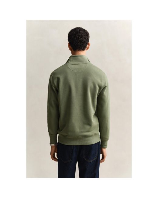 Gant Green Shield Half-Zip Sweatshirt for men