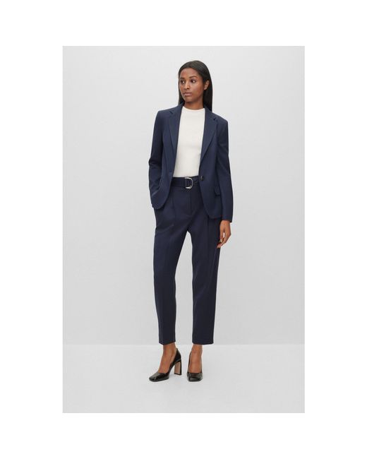 Boss Blue Tapiah1 Straight Trousers
