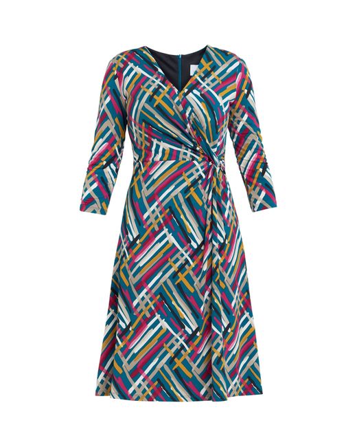 Gina Bacconi Blue Blair Jersey Wrap Dress