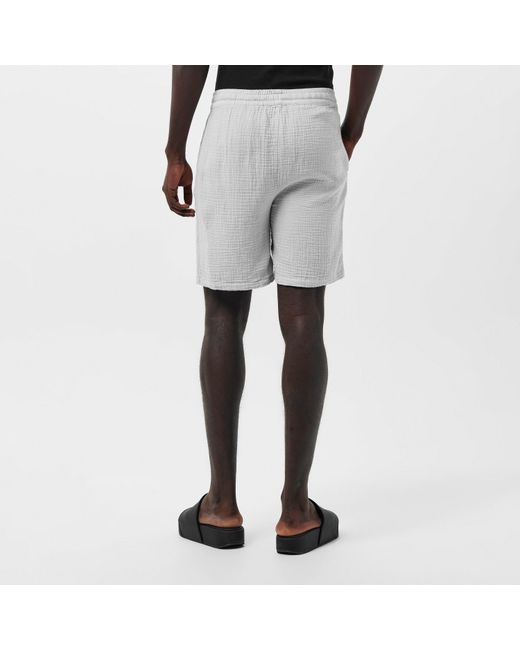Albam Gray Crinkle Shorts for men