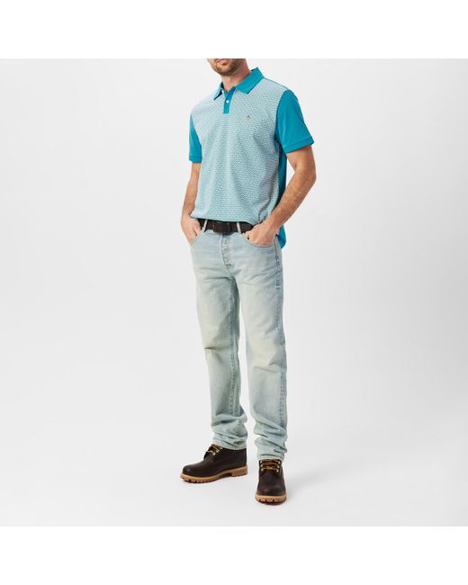 Original Penguin Blue Short Sleeve Breathable Polo Shirt for men