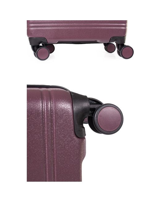 Pierre Cardin Purple Lyon Hard Shell Suitcase Travel Luggage