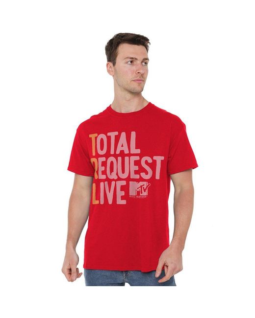 Other Red Mtv Mtv Total Request Live Adult T Shirt R for men