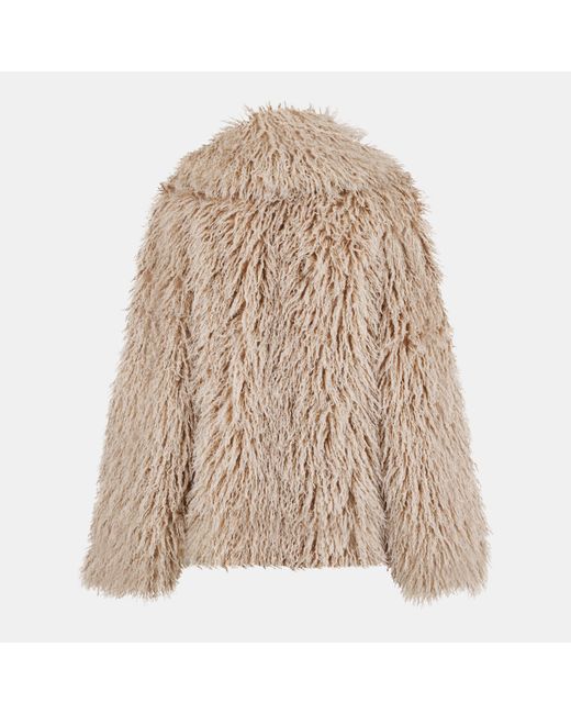Biba Natural Doodle Fur Oversized Teddy Coat