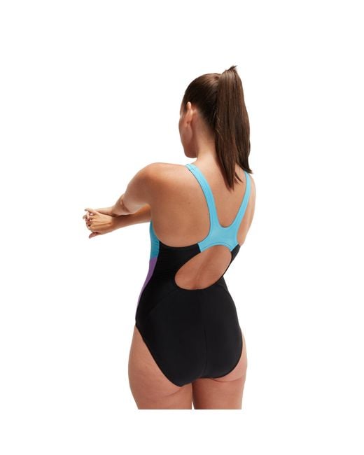 Speedo Black Colourblock Splice Muscleback