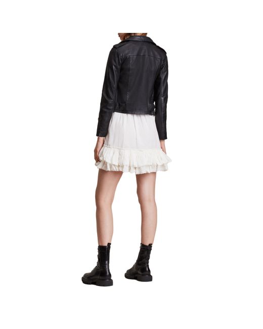 AllSaints Black Balfern Leather Biker Jacket