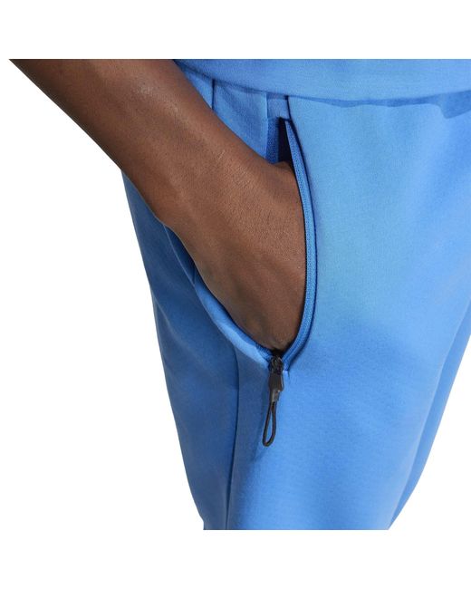 Adidas Blue Z.N.E. Tapered-Fit Tracksuit Bottoms for men