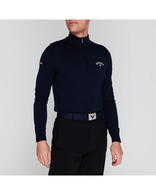 Callaway Apparel Blue Zip Sweater for men
