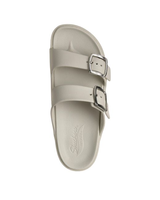 Skechers White Flat Sandals