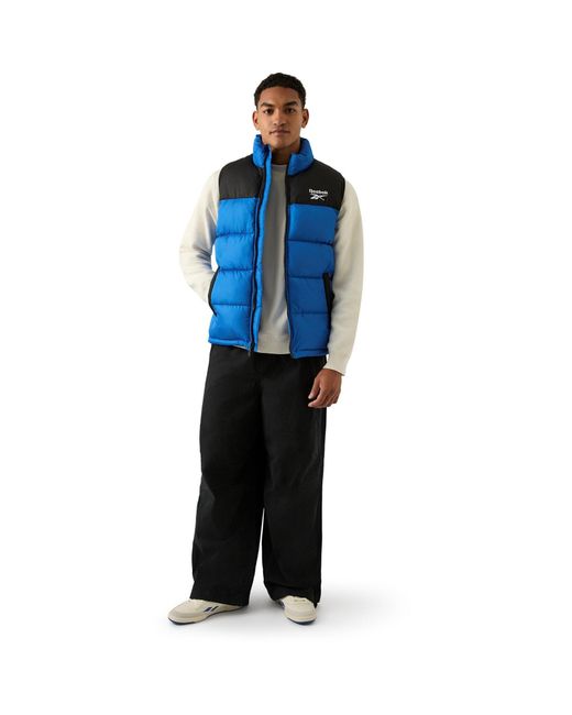 Reebok Blue Heavyweight Puffer Gilet for men