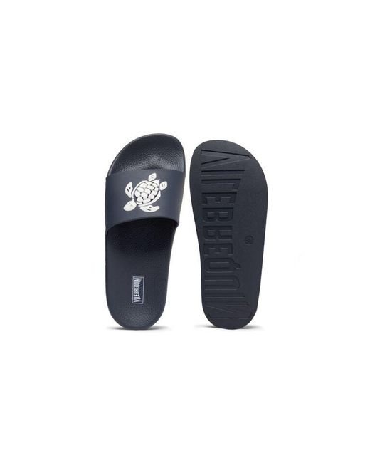 Vilebrequin Blue Pool Sliders for men