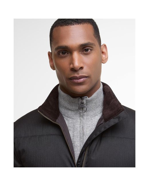 Barbour Black Northwood Quilted Long Sleeve Medium Puffer Jacket for men