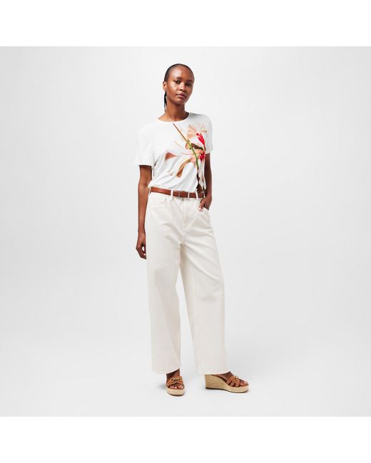 Ted Baker White Print Slim Fit T-Shirt