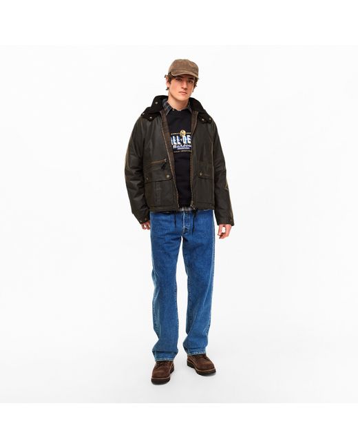 Barbour Black Re Bardon Spey Re-Engineered Wax Jacket for men