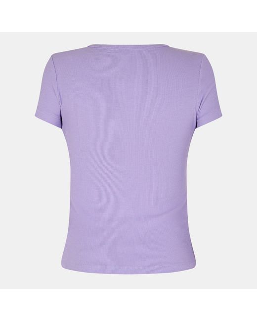 Tommy Hilfiger Purple Tj Badge Rib Regular Fit T-Shirt