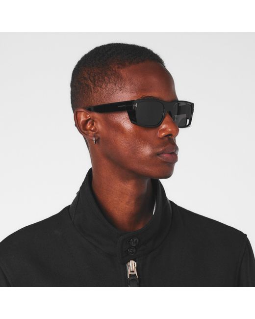 Tom Ford Black Uv Protection Wayfarer Sunglasses for men
