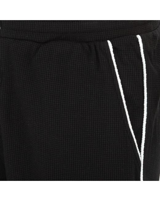 Fabric Black Waffle Shorts for men