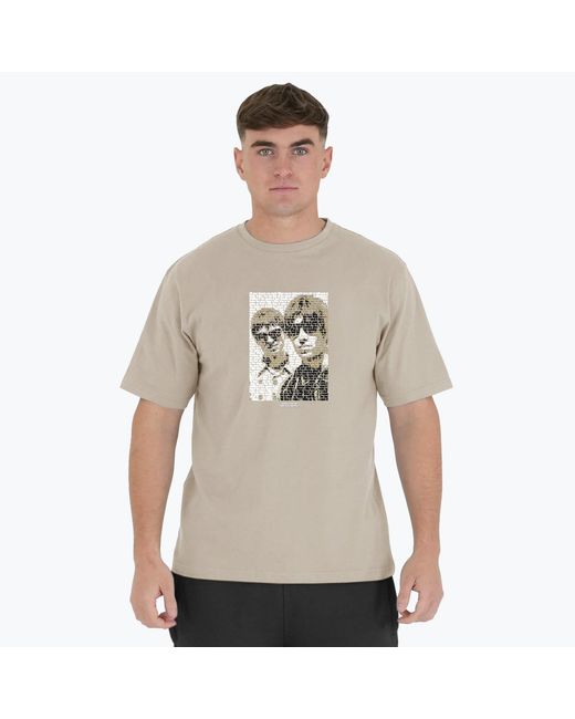 PEACEFUL HOOLIGAN Gray Peaceful Brothers Regular Fit T-Shirt for men