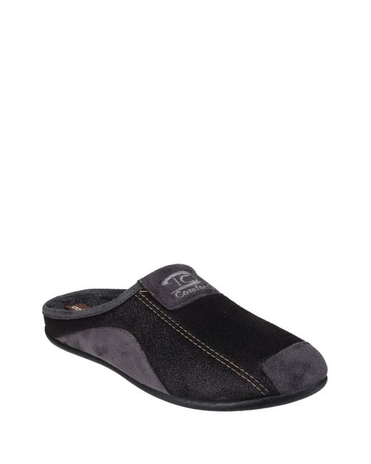 Cotswold Black Westwell Slipper for men