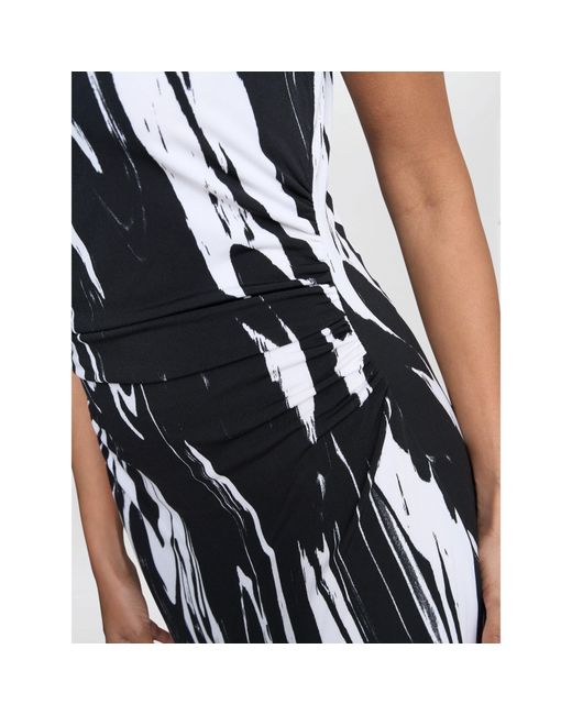 Gina Bacconi Blue Lucia Abstract Print Dress