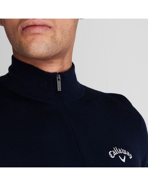 Callaway Apparel Blue Zip Sweater for men