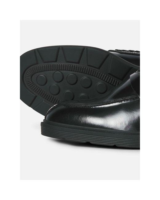 Jack & Jones Black Dax Leather Loafers for men