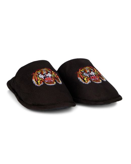 Ed Hardy Black Mule Slippers for men