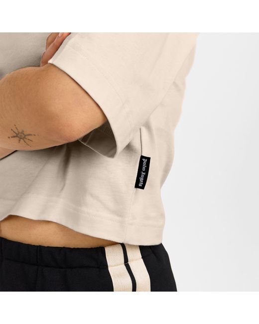Palm Angels Natural Spray T Cropped Crop Top