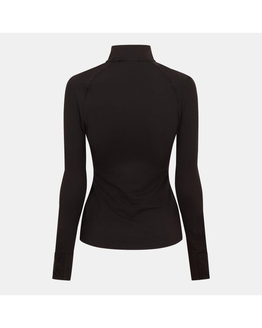 Usa Pro Black Long Sleeve Quarter Zip Top