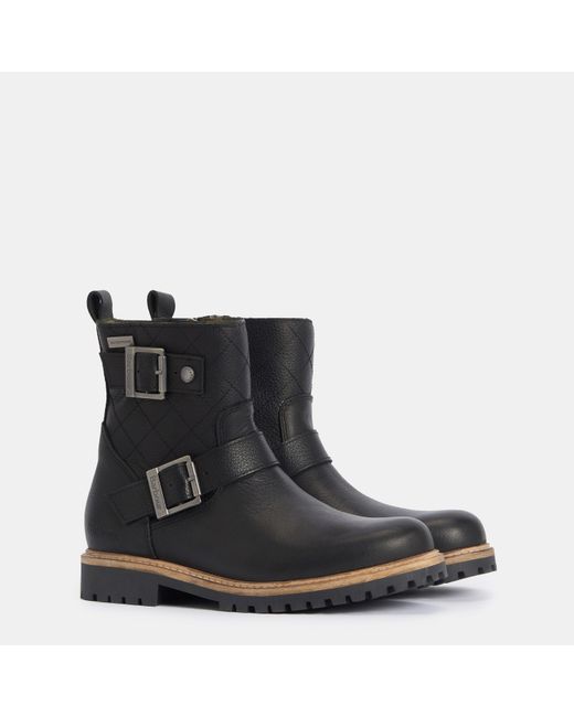 Barbour Black Bramble Double Buckle Boots