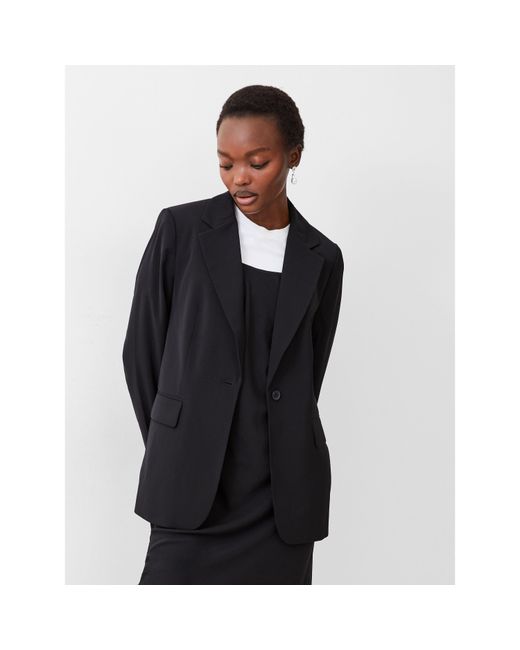 French Connection Black Harrie Structured Tailored Blazer
