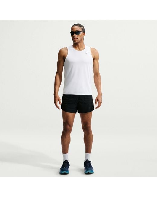 Nike Black Stride 5In Running Shorts for men