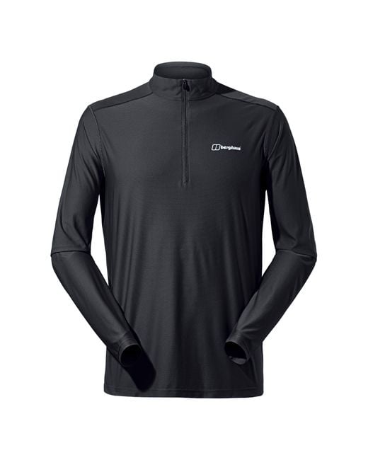 Berghaus Black 24/7 Base Long-Sleeve Zip T-Shirt for men