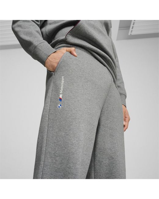 PUMA Gray Bmw Mms Ess+ Pants Fleece Jogger for men