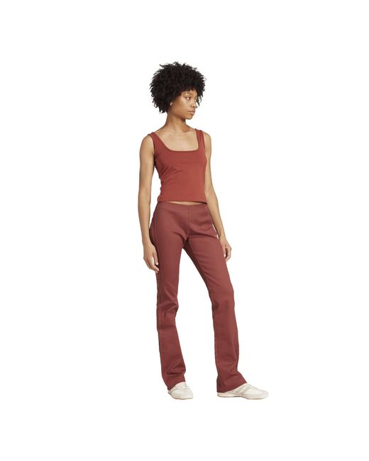 Adidas Red Closed Hem Fleece Joggers for men