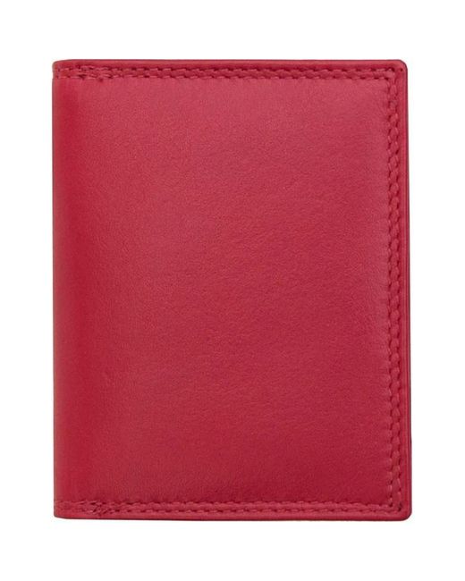 Primehide Red London Collection Leather Card Holder