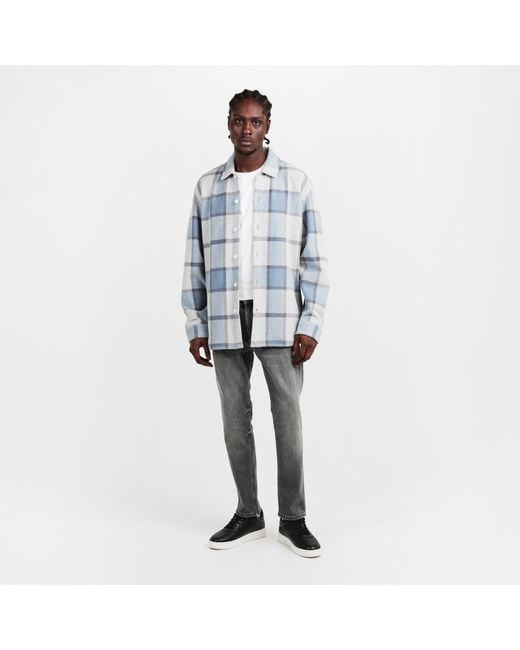 Boss Blue Checked Soft Flannel Overshirt (Locky) for men